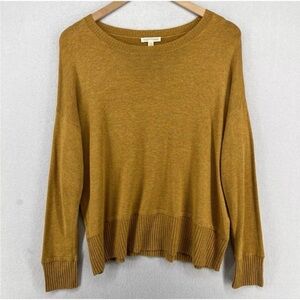 Eileen Fisher Mustard Crew Neck Sweater
